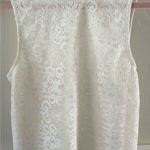 Tempted White Lace Tank Top